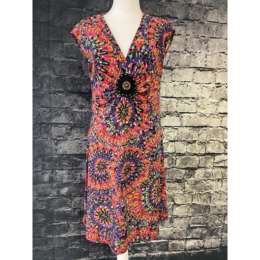 Eci New‎ York Dress Womens Large Pink Casual Party Cocktail Coastal Work Boho